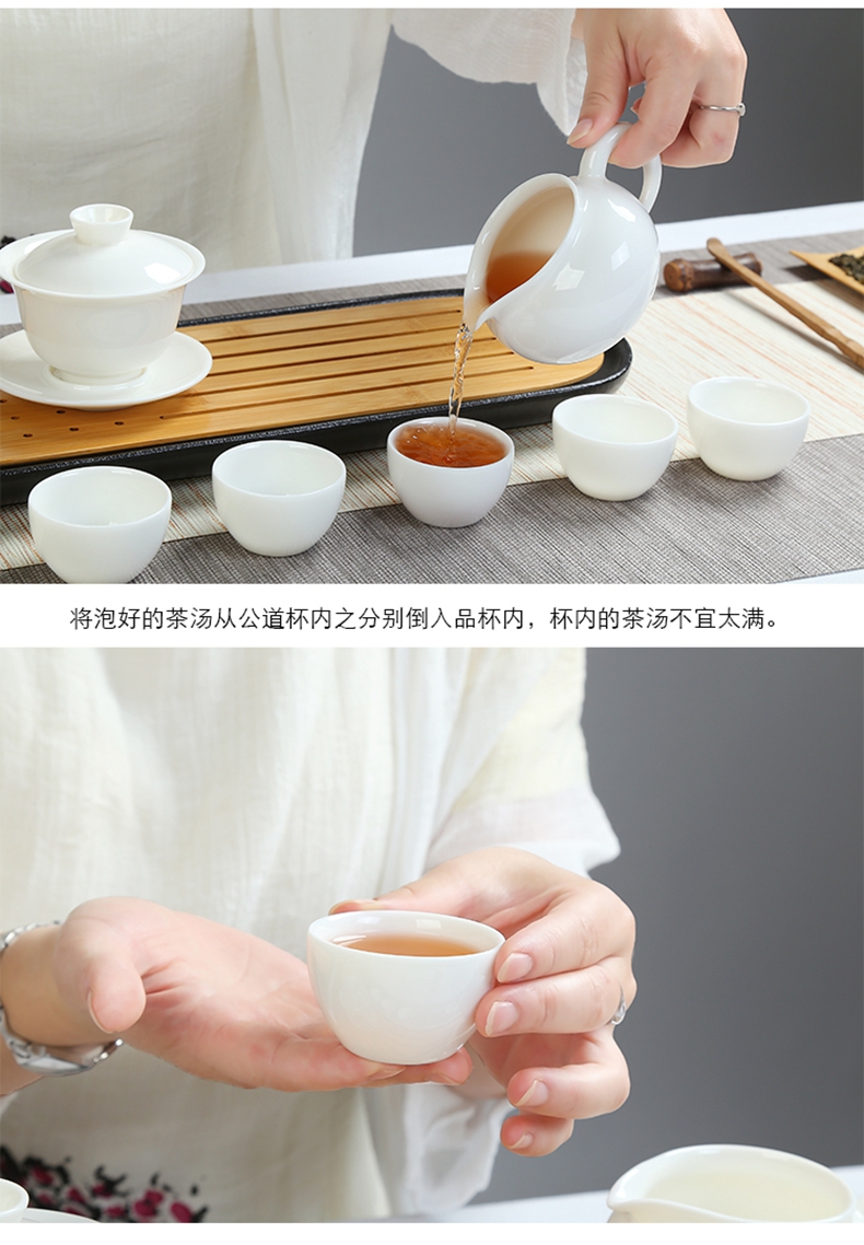 Dehua suet white jade porcelain sample tea cup manual high ceramic kung fu master wen xiang single individual special bowl cups