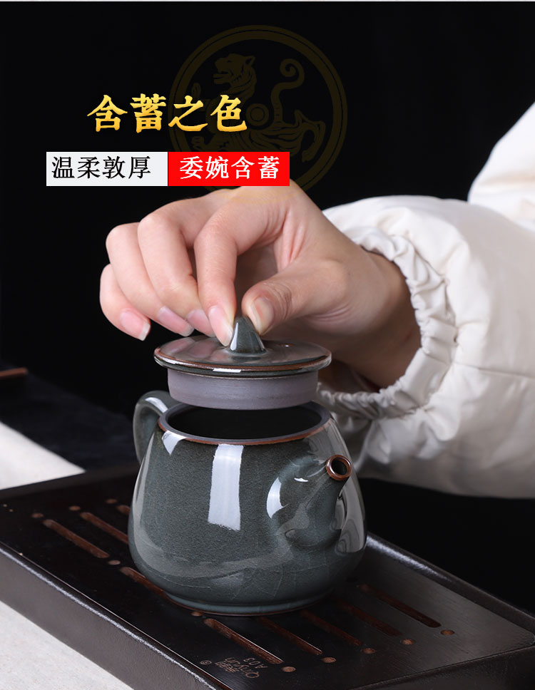 Get together scene scene celadon ceramic teapot single pot kung fu tea teapot big manual filtering tire iron pot of household