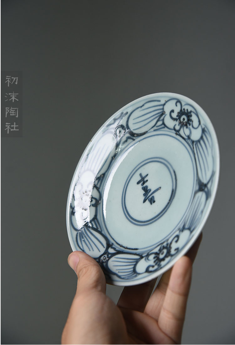 Poly real view jingdezhen factory goods antique porcelain pot of tea tray bearing restoring ancient ways pot cup mat