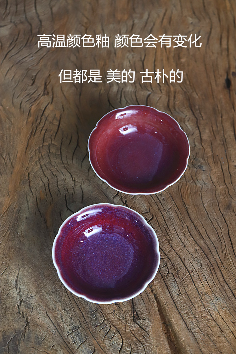 Chinese high poly real scene ceramics up dried tea tray compote flower tea tray expressions using tea pot adopt manual compote