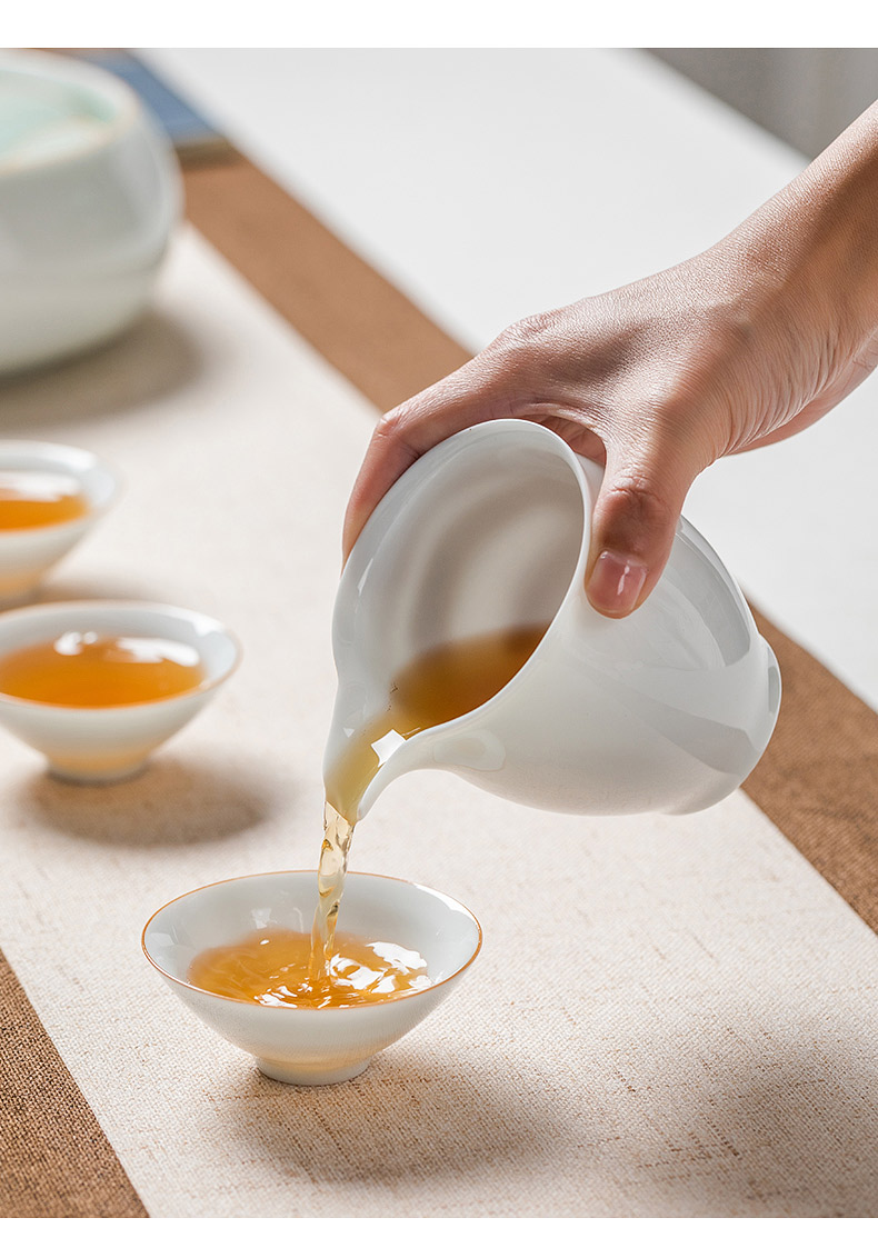 Sweet white porcelain ceramic cups kung fu home perfectly playable cup small sample tea cup tea set a single ultimately responds puer tea bowl