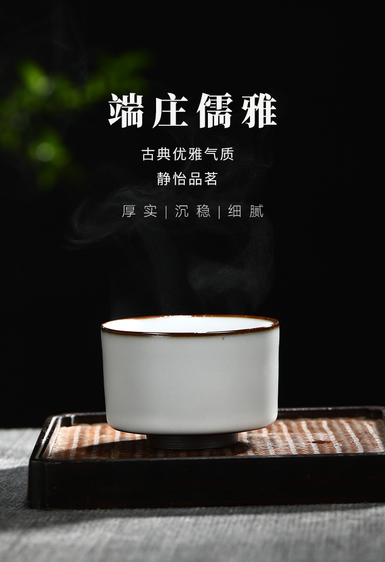 The Poly real scene between manual pressure hand cups kung fu masters cup large jingdezhen ceramics sample tea cup high - grade restoring ancient ways