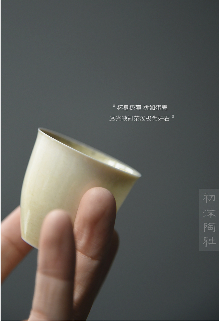 Poly real scene of jingdezhen ceramic tea set shell cup thin foetus noggin manual mini sample tea cup