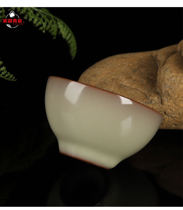 Get together scene scene kung fu master cup single cup tea cups celadon ceramic sample tea cup wang wen imperial yellow lard is frozen