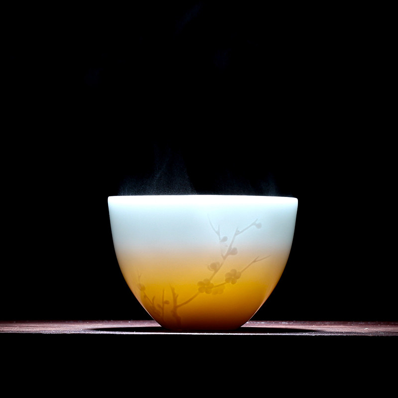 . Poly real boutique scene kung fu tea master of jingdezhen ceramic tea set sample tea cup cup single CPU by patterns of S