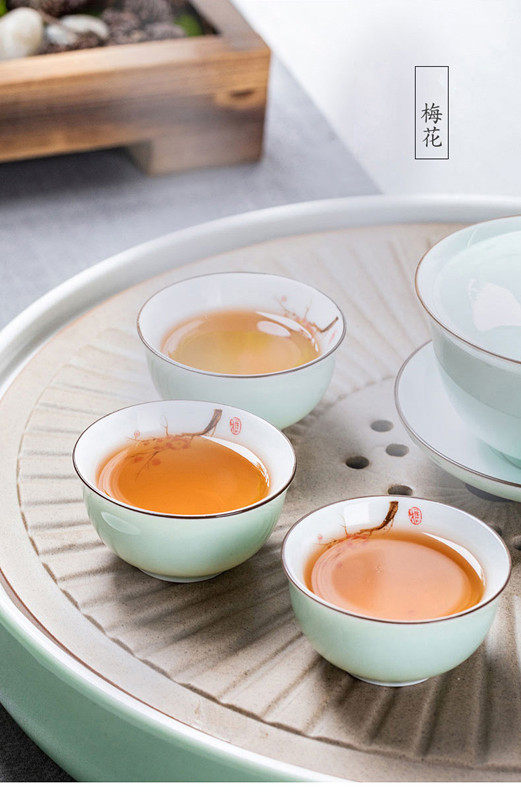 Kung fu ceramic cups single individuals dedicated high - grade single cup small white porcelain with blue and white porcelain hand - made sample tea cup