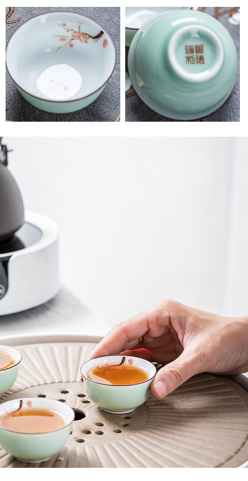 Kung fu ceramic cups single individuals dedicated high - grade single cup small white porcelain with blue and white porcelain hand - made sample tea cup