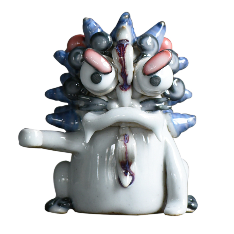 Poly real scene checking coarse TaoXiang inserted lion incense device plugged into the mythical wild animal furnishing articles pet tea tea accessories