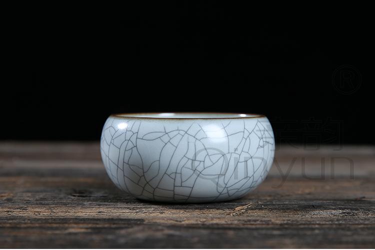 QY Wang Wu new invited on ceramic kung fu tea cup together scene celadon all hand cup cup single glass bowl