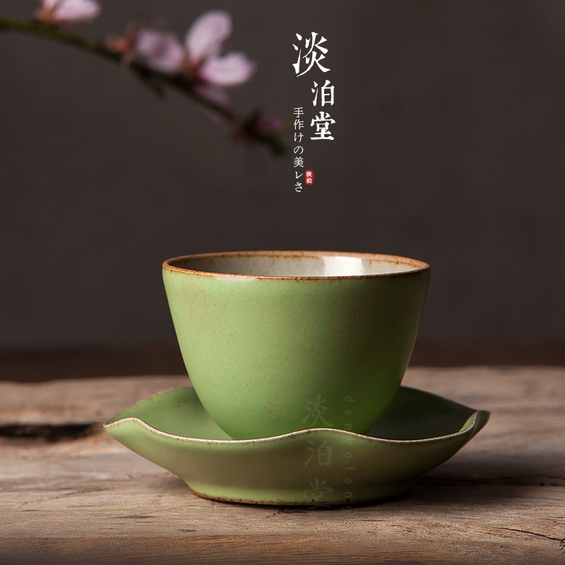 Poly real scene of jingdezhen ceramic cup mat kung fu tea set fruit - green origin sourcing parts manual knead characteristics