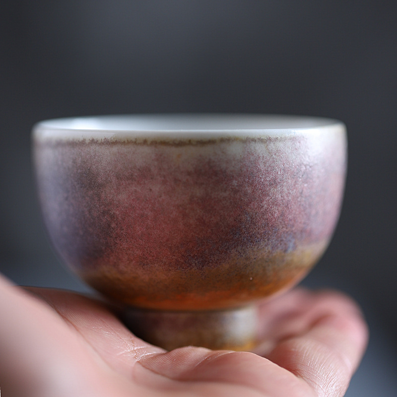 Poly real view jingdezhen undressed ore creek red glaze craft masters cup puer tea cups of tea