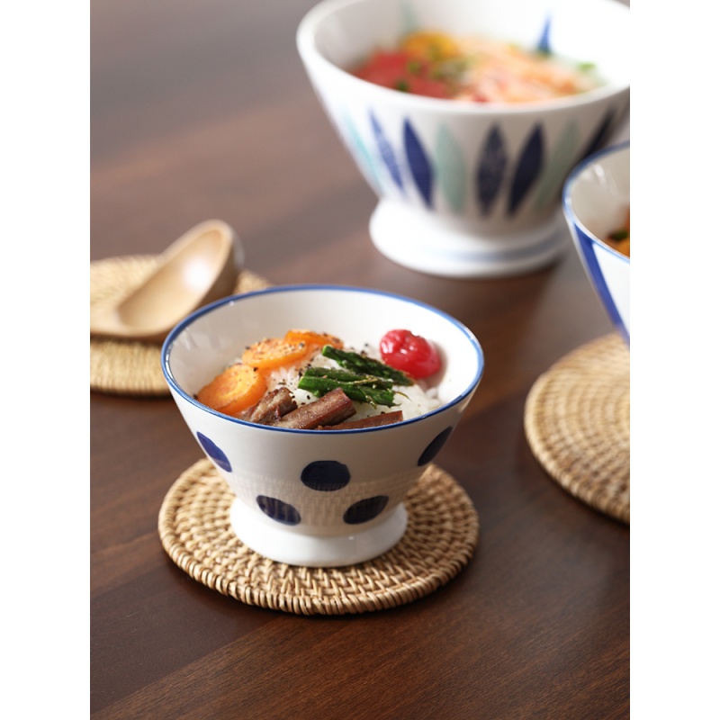 . Poly real m scene set custom Japanese - style tableware ceramics big rainbow such as bowl hat to horn bowl home a single tall rice bowls