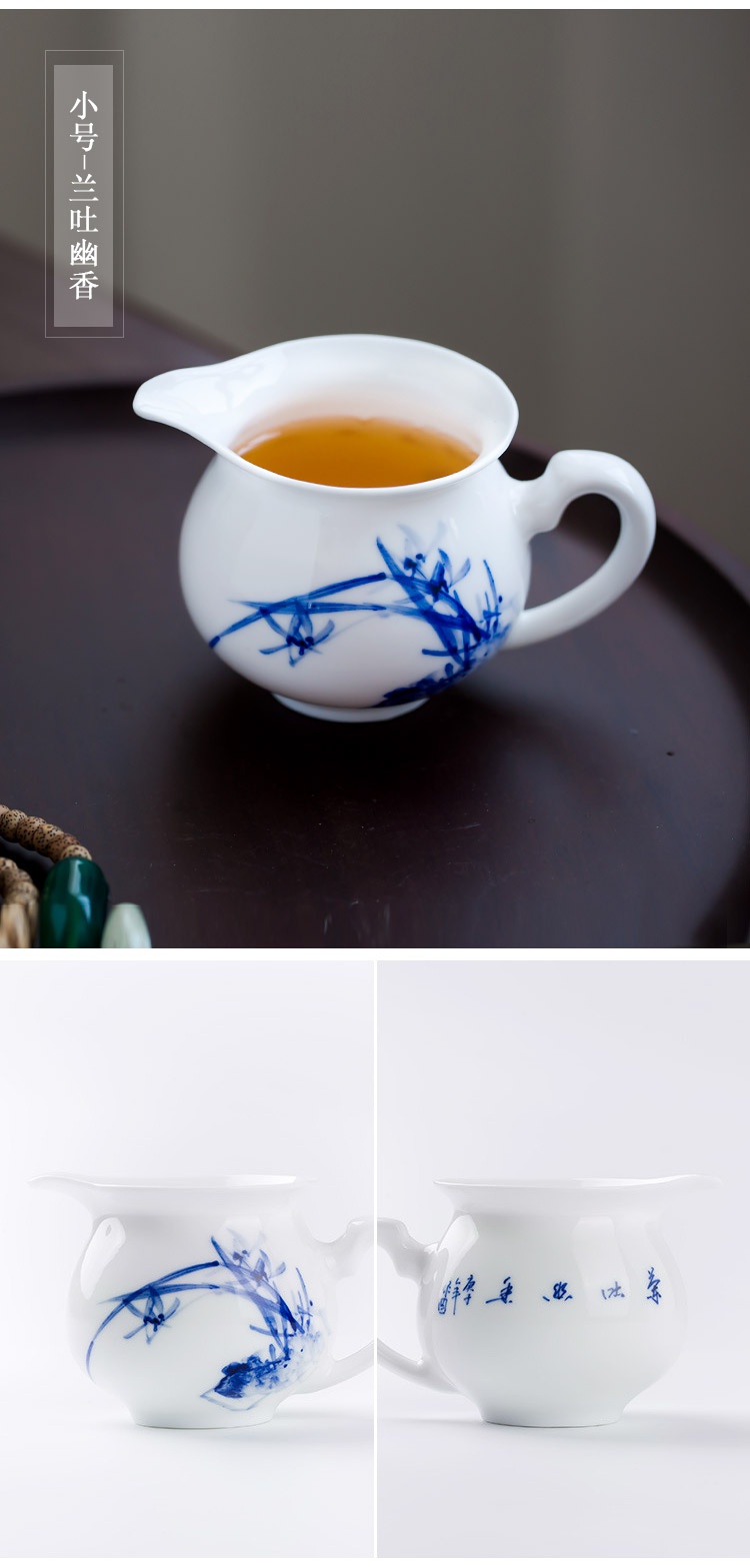 The Poly real scene of jingdezhen blue and white porcelain hand - made fair keller kung fu tea special tea tea ware ceramic tea sea