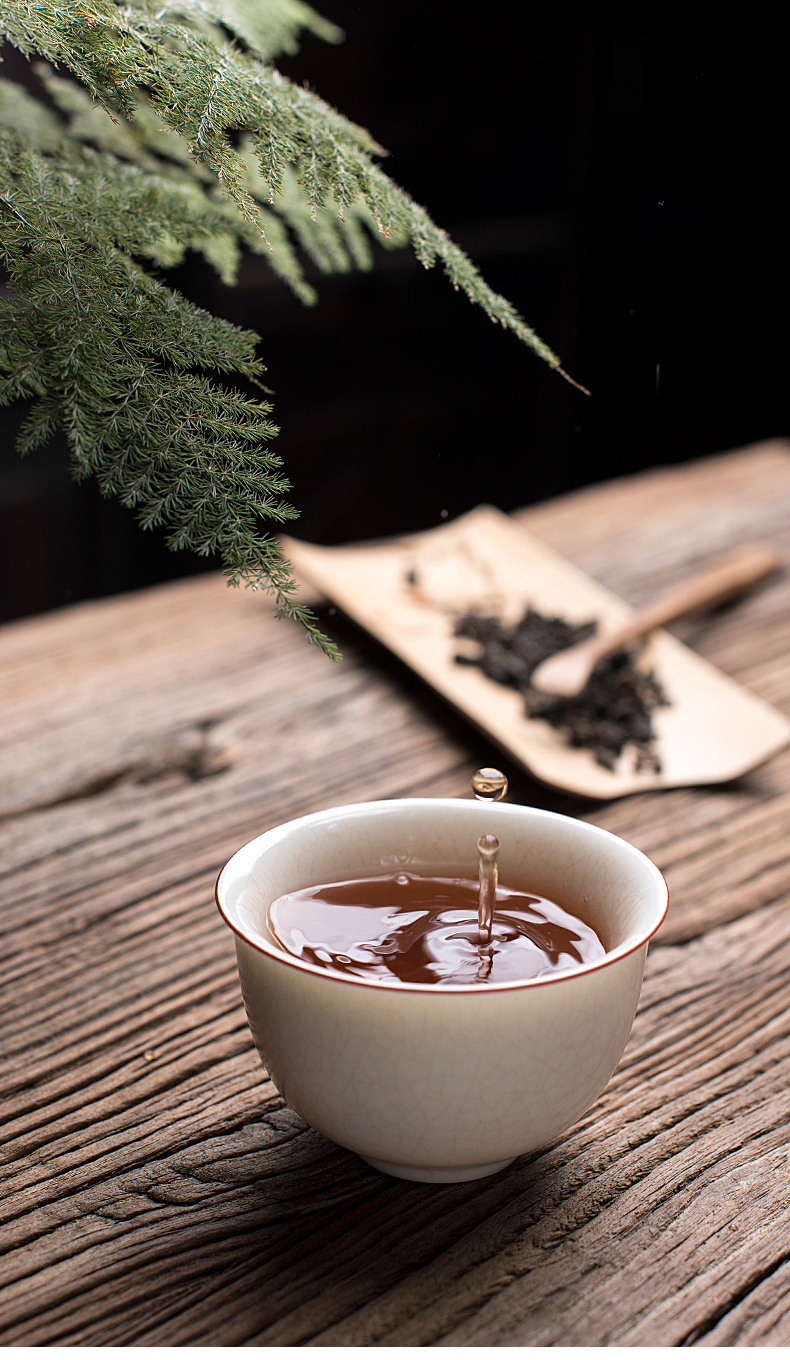 Poly real white ru up market metrix who cup cup opening scene piece sample tea cup your porcelain ivory white kung fu tea tea set personal single CPU