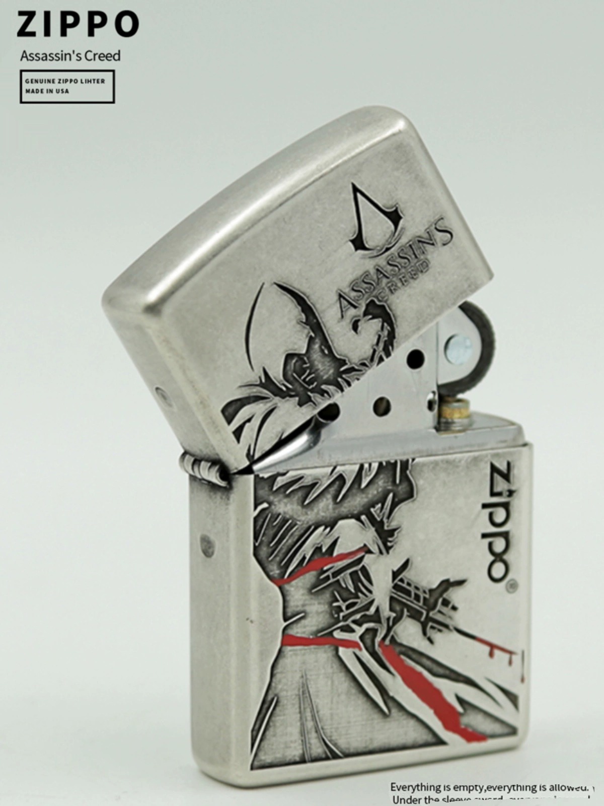 刺客信条奥德赛 Zippo打火机，20年款美国正品，花沙彩印，点燃你的冒险之旅!