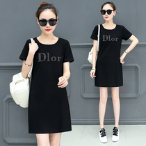 2022 summer new Korean version of short-sleeved cotton T-shirt womens mid-size plus size top loose fit undershirt tide