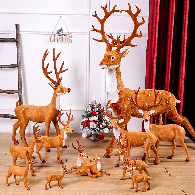 Christmas decorations Christmas tree swing pieces Decorative Props Scene Arrangement Emulation Elk Deer Small Deer Paparazzi Christmas Deer-Taobao