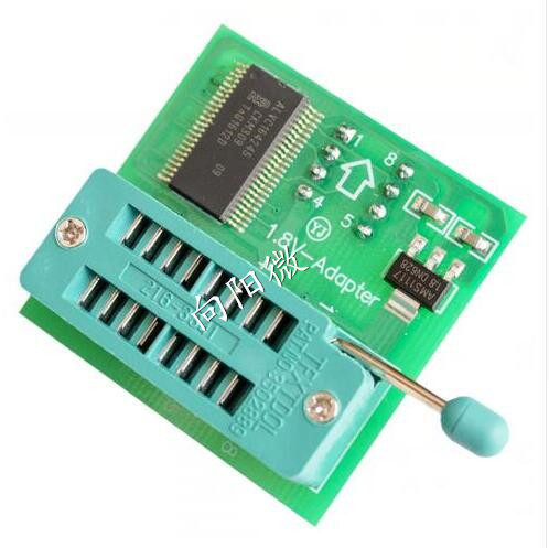 1.8V转换座 SPI闪存SOP8 DIP8转换 平板主板MX25 W25 1.8V转接板