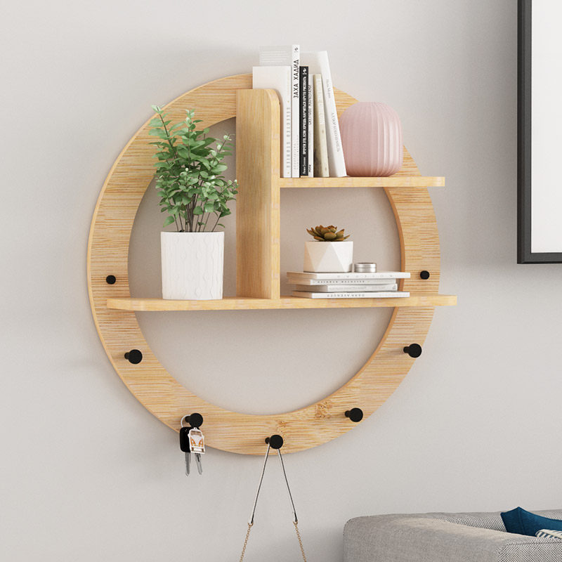 Solid wood wall entrance shelf Wall storage wall hanging door hanging hanger into the home coat bedroom wall hook