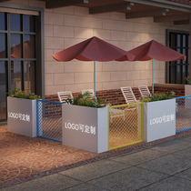 Flower Box Courtyard Outdoor Combined Flowerpots Commercial Square Planting Box Sales floor Partition Flower Trough outside Rectangular Flower Beds