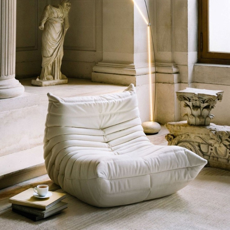 Designer personality creative single sofa ins net red Nordic casual fabric sofa simple caterpillar sofa