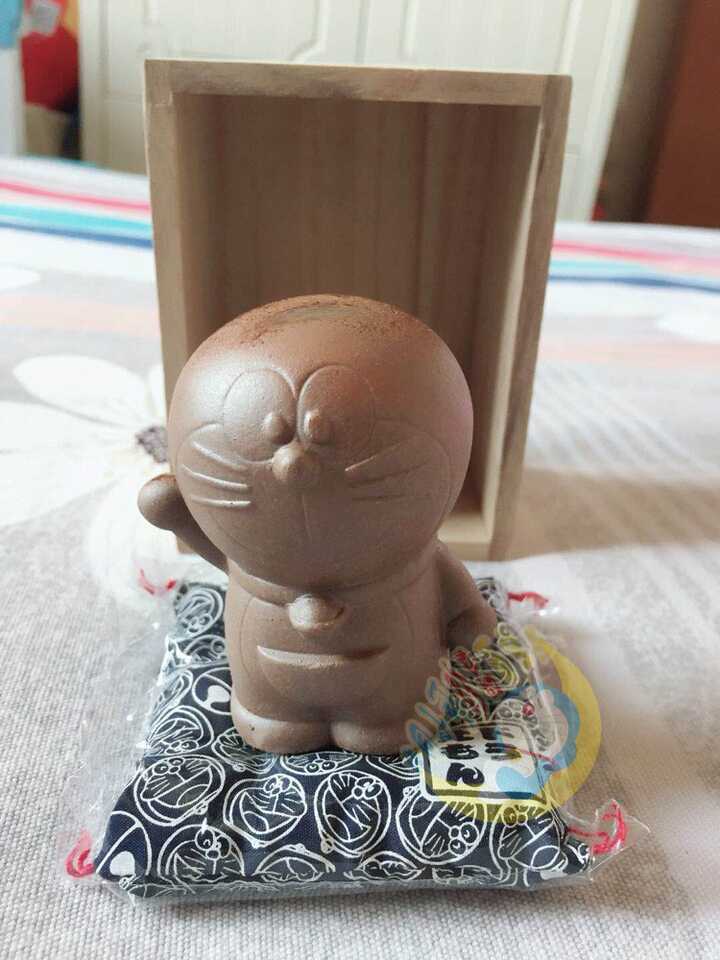 日本正版哆啦a夢機器貓絕版收藏傳統工藝備前燒限定人形公仔