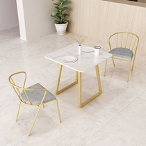 Nordic marble dining table Household small apartment dining table Rectangular small dining table Light luxury simple restaurant table and chair combination