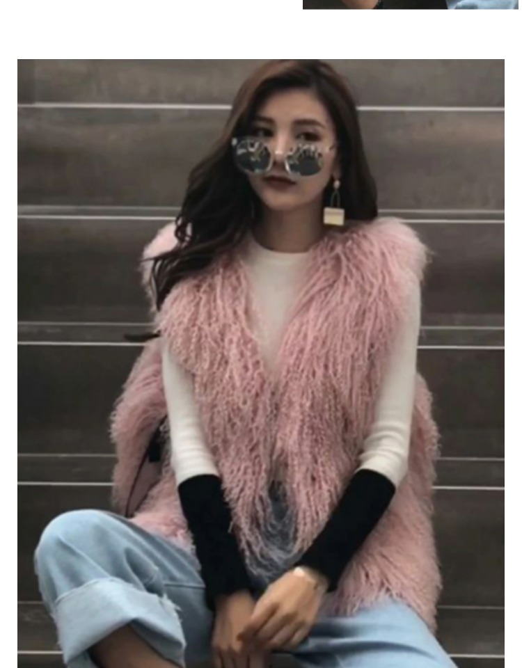 Mùa thu và mùa đông bãi biển mới lông cừu giả lông vest nữ ngắn lông lông cừu cuộn lông vest phiên bản Hàn Quốc tự tu áo nỉ lót lông cừu uniqlo nữ