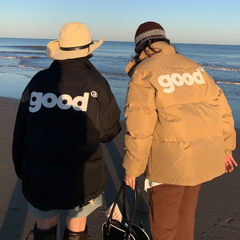 MeihaoStore pure color tide simple base and shortcut down coat