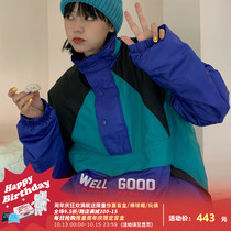 Beautiful store meihaostore winter cotton-padded mens three-color stitching vintage cotton-padded jacket