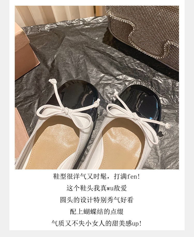 Туфли Мэри Джейн miu*法式复古中跟蝴蝶结高跟鞋粗跟方头一字扣小香风玛丽珍单鞋女 Rv&sw