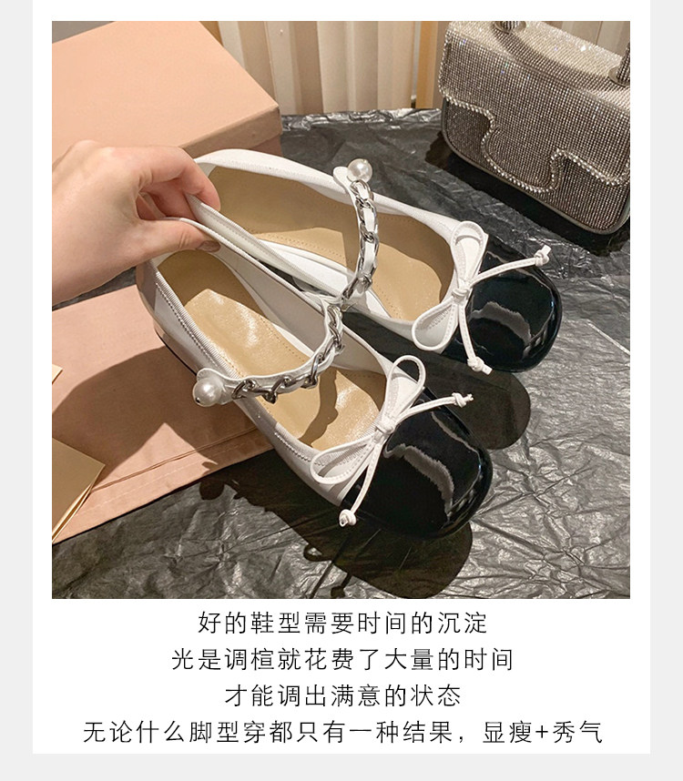 Туфли Мэри Джейн miu*法式复古中跟蝴蝶结高跟鞋粗跟方头一字扣小香风玛丽珍单鞋女 Rv&sw