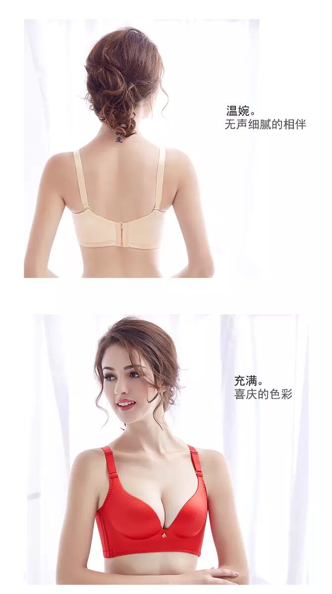 Đồ lót phụ nữ không có vòng thép tập hợp áo ngực nhỏ ngực dày thoải mái trên áo ngực không nhận sữa của cô gái chống sag áo lót nữ các loại