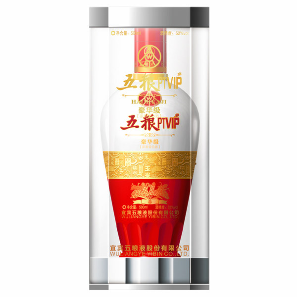 五粮液出品 五粮PTVIP豪华级52度浓香型白酒礼盒 500ml 天猫优惠券折后￥118包邮（￥318-200）