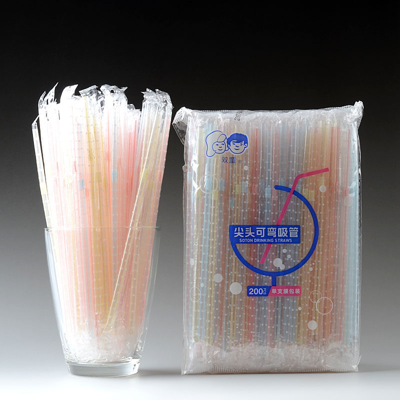 Milk Straws Disposable Straw Maternal Plastic Elbows Independent Packaging Child Baby