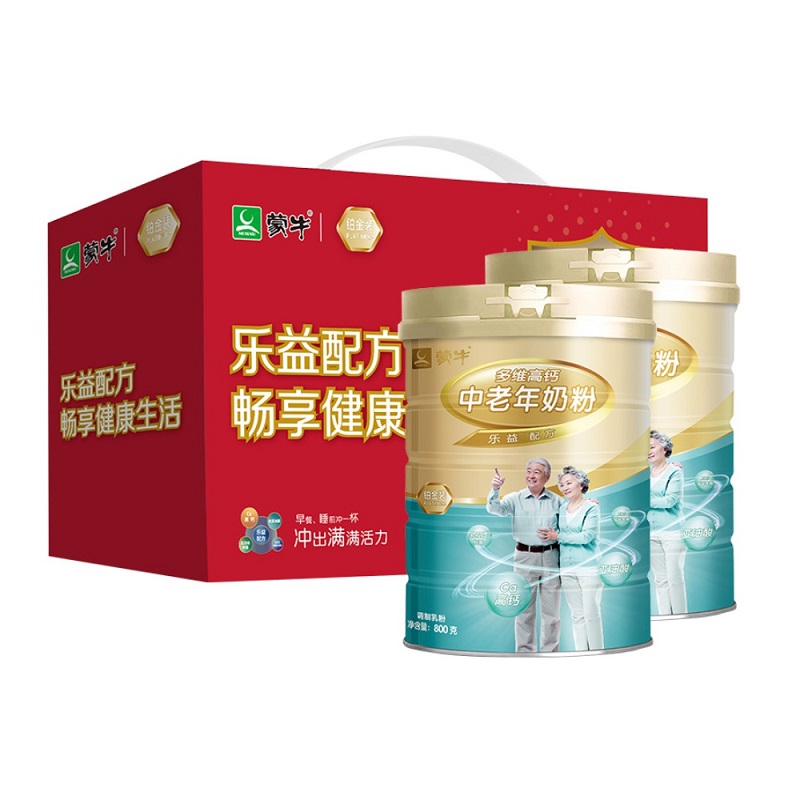 MENGNIU 蒙牛 中老年多维高钙奶粉 铂金装 800g*2罐 98.8元 （多重优惠后) 