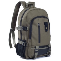 Mens backpacks casual bags youth schoolbags Tide men work canvas clothes Li backpack