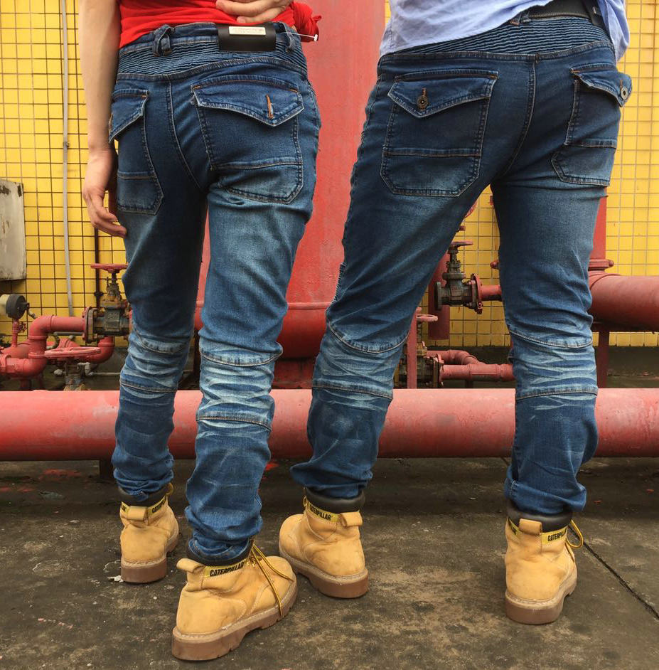 Warrero đích thực mùa xuân và mùa hè đua xe máy cưỡi quần jeans đấu vật hỗ trợ du lịch đầu máy quần off-road - Xe máy Rider thiết bị bó đầu gối