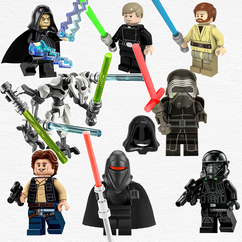 Star Wars Minifigure Building Blocks Darth Vader White Soldier Obi-Wan Luke Anakin Children's Toys Boba Star Wars Minifigure Building Blocks Darth Vader White Soldier Obi-Wan Luke Anakin Children's Toys Boba