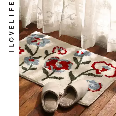 I love life Entry floor mat Door bathroom door non-slip doormat entry door Household bed side absorbent carpet