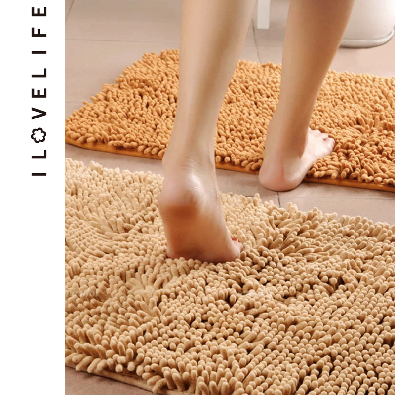 Chenille floor mat Doormat Entrance carpet Bedroom kitchen powder room door absorbent floor mat Bathroom non-slip floor mat