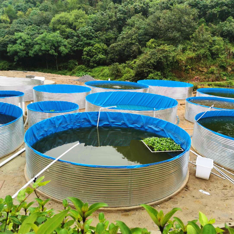 Outdoor sun-resistant waterproof tarpaulin fish pool set for high-density breeding canvas pool water tank bucket water tower outfall