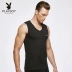 Playboy Men V-cổ rộng Vai Vest Cotton Đồ lót Thể dục Mùa xuân Mùa hè Thể thao Không tay Vest Nam áo lót nam thấm mồ hôi Áo vest