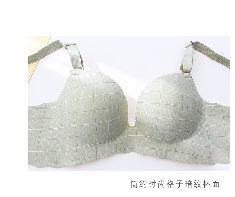 Bộ đồ lót nữ mỏng đặt áo ngực thu nhỏ ngực gợi cảm nhận sữa chống chảy xệ không có vòng thép trên áo ngực không tì vết áo ngực không gọng