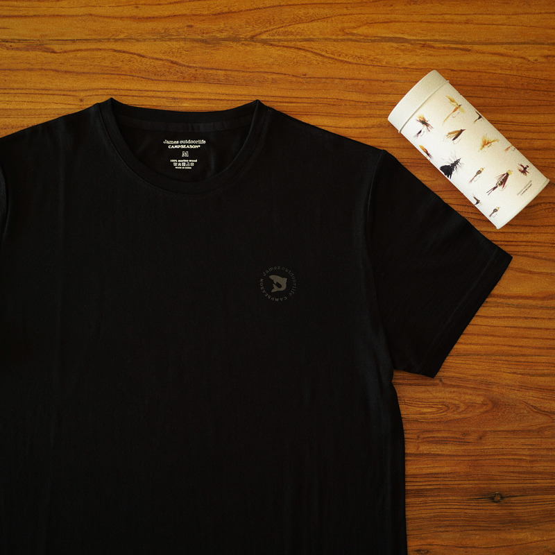 Campseason Collaboration with James Merino Wool Outdoor Natural Antibacterial Quick-Dry Fishing Short-Sleeve T-Shirt
