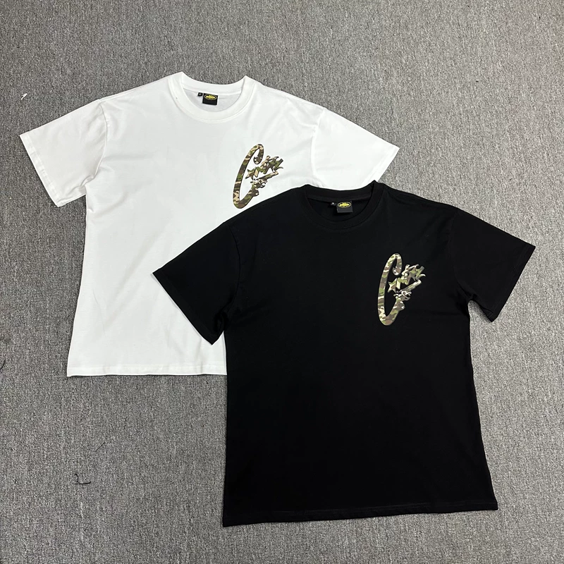 23S Corteiz Demon Island Magnar Campaign Pistol Letter Short Sleeve Drill Culture European and American Street Tide Men and Women T -shirts