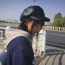 Cai Xiaofat pu cortex Ducal Tongue Cap Schoolgirl Day Department Casual 100 Hitch Anise Cap Spring Autumn Winter Tide