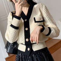 sandro asw small fragrance knitted coat girl 2022 new French Han sweater short sweater