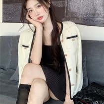 sandro asw small fragrance round tie coat girl 2022 new Korean version of temperament leisure tops