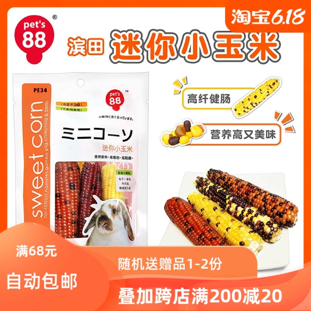 Spot Hong Kong Pets 88 Hamada Mini small corn hamster snacks rabbit dragon cat guinea pig Dutch pig grinding tooth